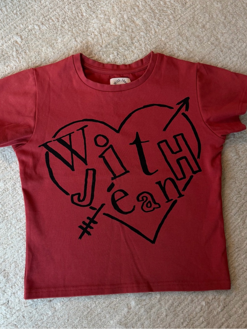 With Jean Red Heart Baby Tee